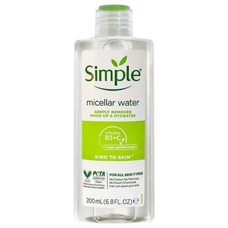 میسلار واتر سیمپل Simpleمدل Vitamin B3 C حجم 200 میلی لیتر